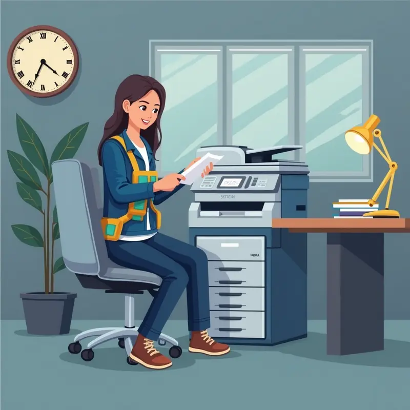 Kỹ thuật viên thay mực máy in ngay tại nhà, tiết kiệm thời gian và công sức cho khách hàng.