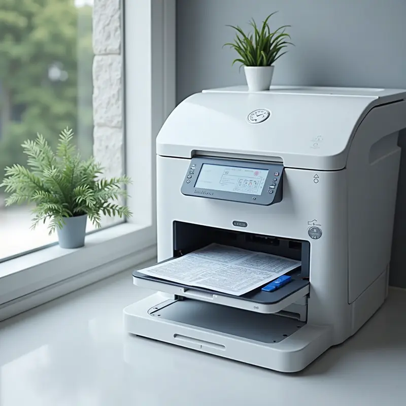Nhân viên kỹ thuật tư vấn về lợi ích của dịch vụ đổ mực máy in.
