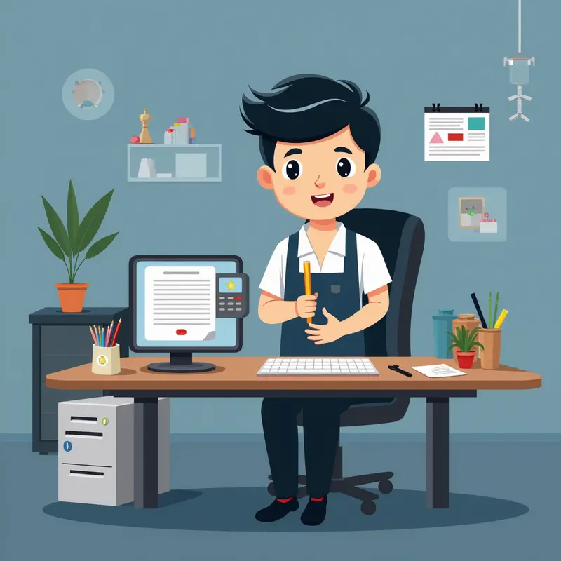 Kỹ thuật viên đang bơm mực vào hộp mực tại văn phòng.